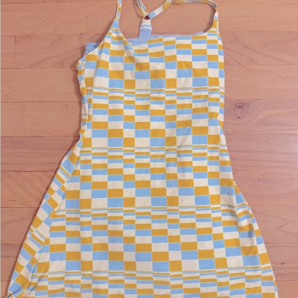 Outdoor Voices Yellow and Blue Exercise Dress - Picture 1 of 4